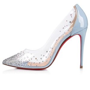 CHRISTIAN LOUBOUTIN | Light Blue Degrastrass Gem Heels